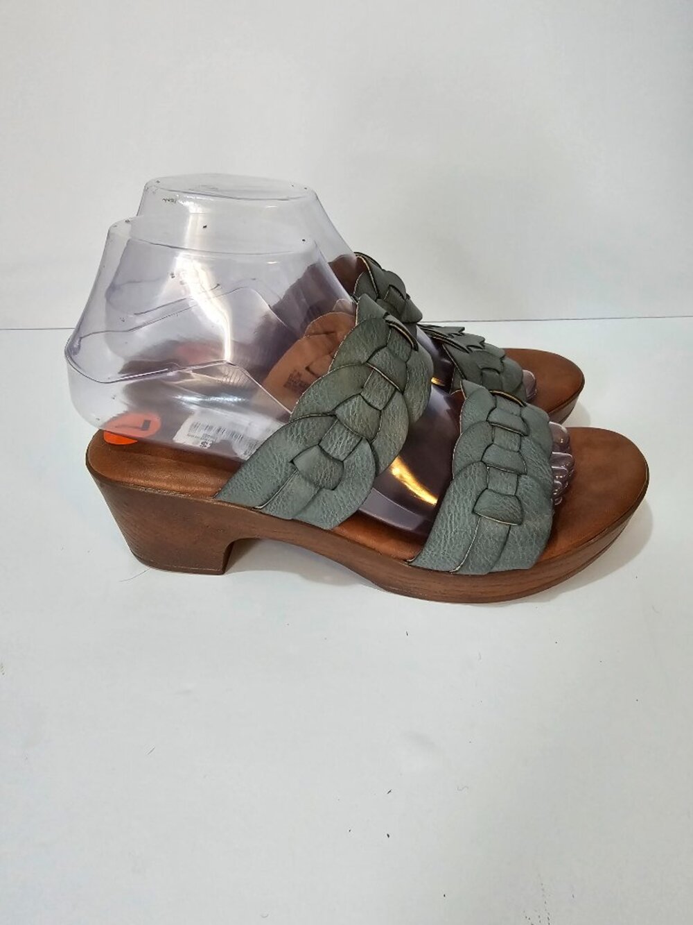 BOC Jillian Sandals Blue Woven Faux Leather Y2K Retro Summer Boho 7 NWT - Picture 3 of 11